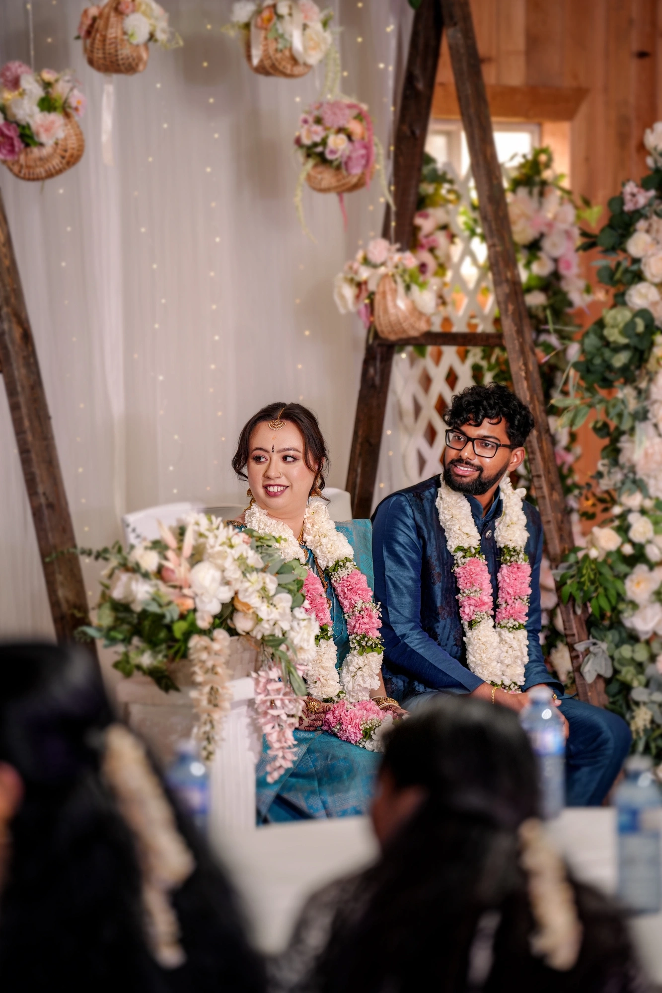 Smiling couple during their wedding session