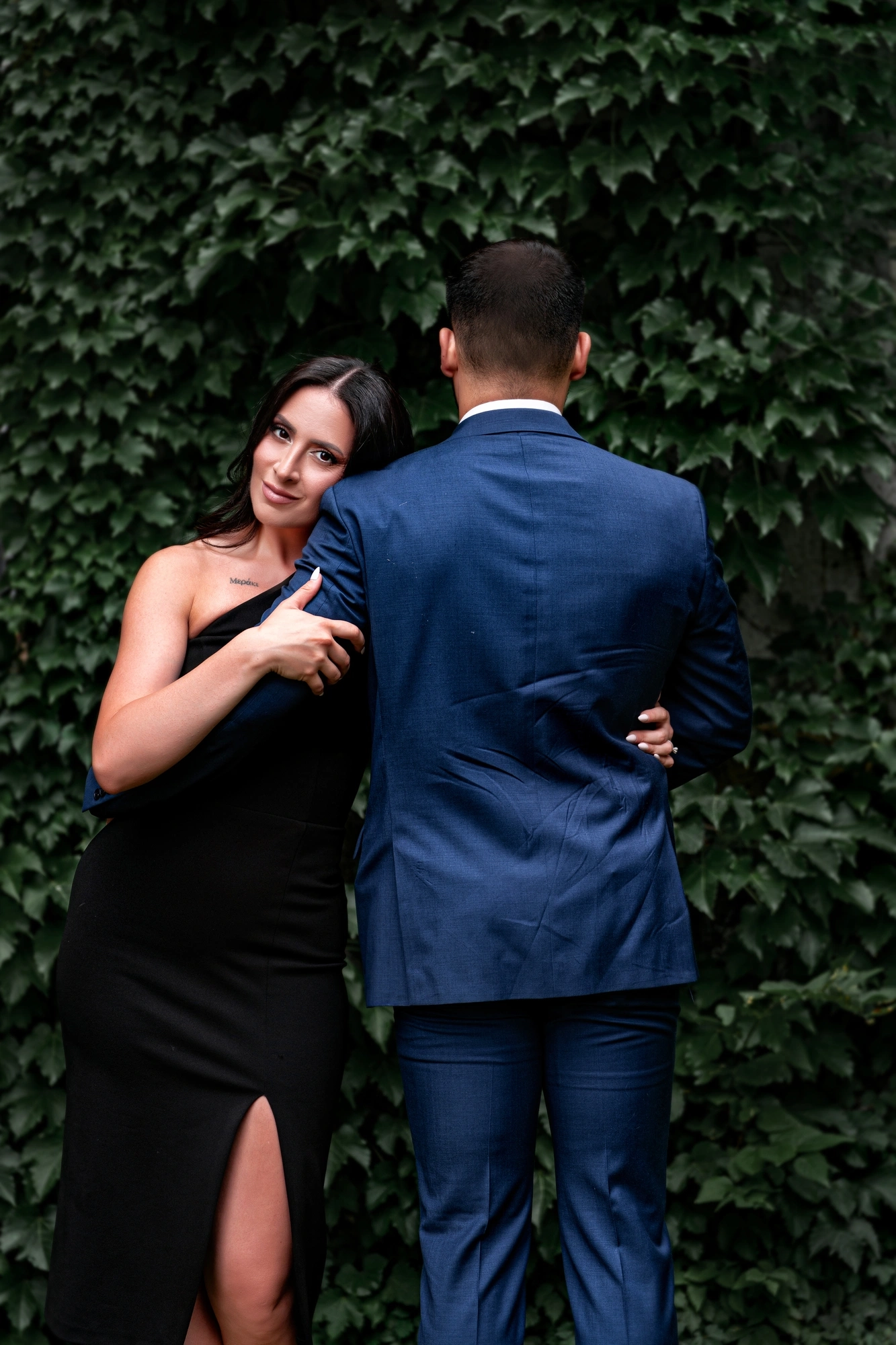 Smiling couple during their wedding session